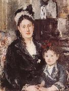 Berthe Morisot The Madam and her dauthter France oil painting artist